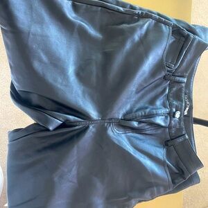 Black leather fashion nova jeans